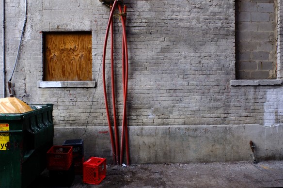 in an alley nothing is ever quite straight