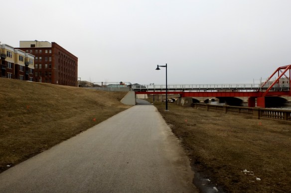 Riverside bike path