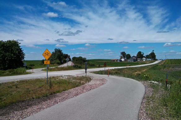 Bike trail intersection