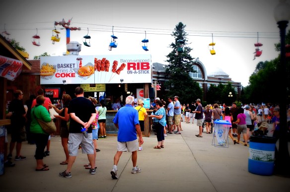Bacon-wrapped Barbecued Rib on a Stick