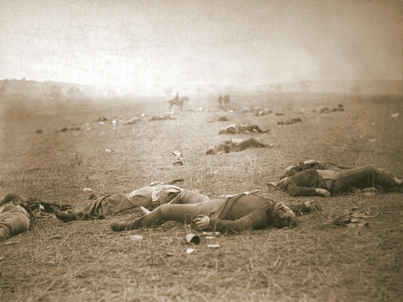 Dead troops at Gettysburg