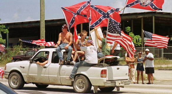 confederate flag truck