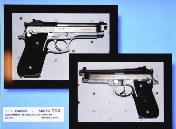 Dunn's 9mm Taurus handgun