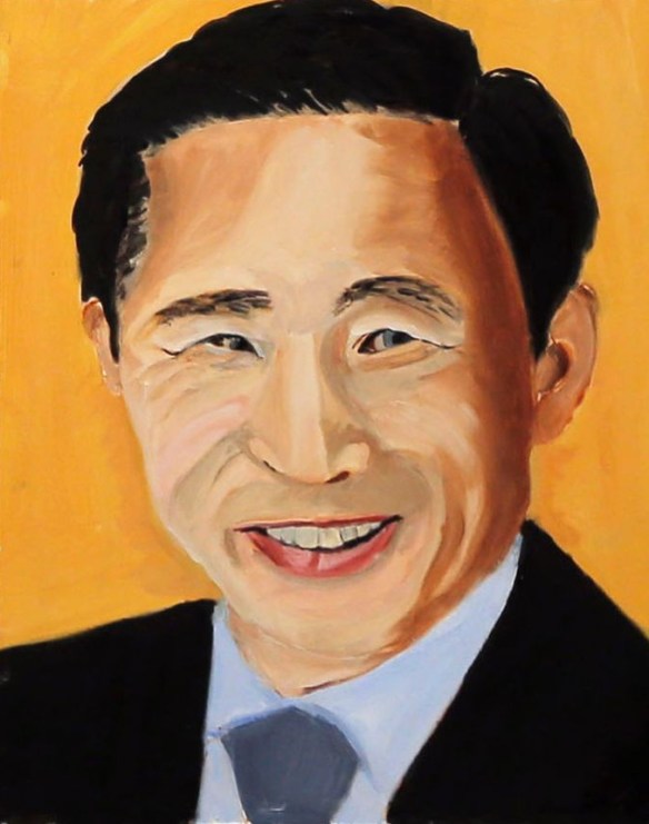 Bush portrait of Vladimir Putin. No, wait...that's former South Korean president Lee Myung-bak.
