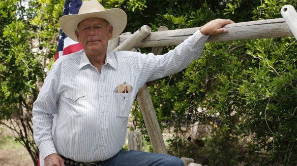 Cliven Bundy (with a picture of white slave-owner George Washington in his pocket)
