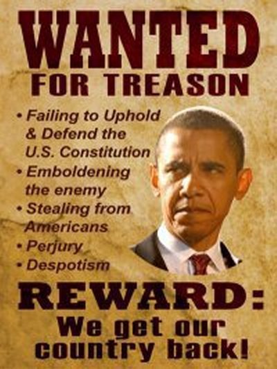 Obama wanted for treason