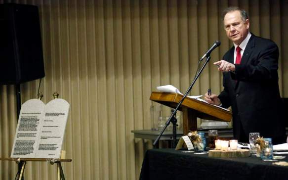 Chief Justice Roy Moore of the Alabama Supreme Court -- thinks gay sex is icky.