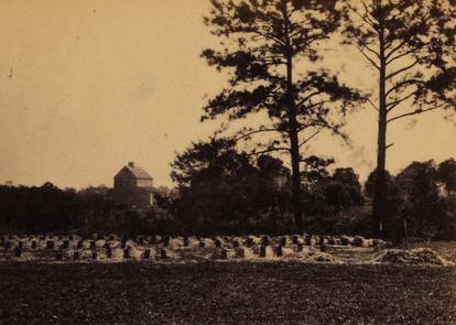 New graves of Union soldiers at the Washington Race Course