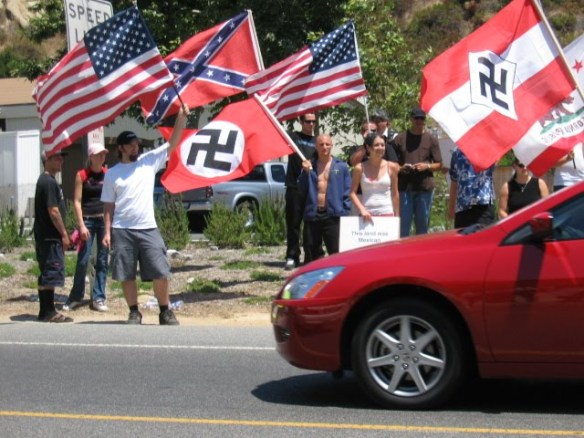 flags and racists