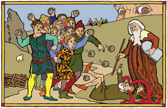 Moses not having any of that picking up sticks bullshit.