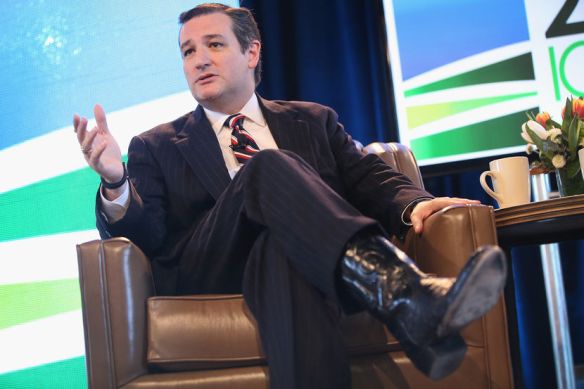 Senator Ted has thoughts and...hey, what the fuck has he got on his feet?