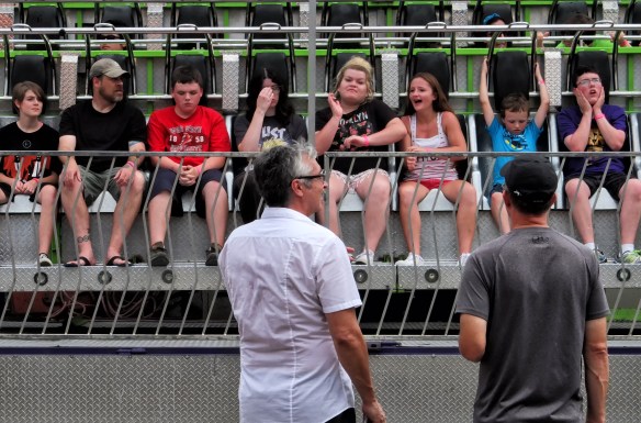 Waiting for the ride to begin.