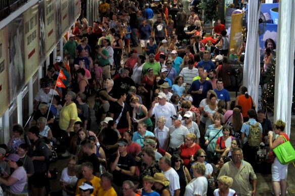 The line(s) to see the butter cow and butter Enterprise crew.