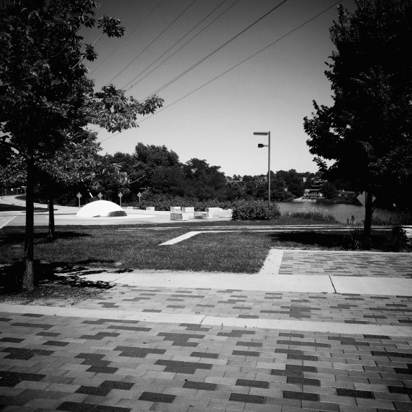 Giant fishing bobber and Pokestop