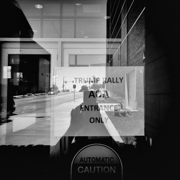 I didn't see anybody use the ADA entrance; I'm not sure Trump supporters are familiar with the Americans with Disabilities Act.