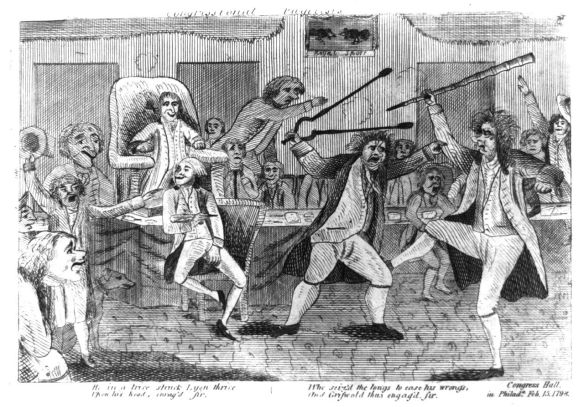 Griswold versus Lyon, Congressional Death Match of 1798.